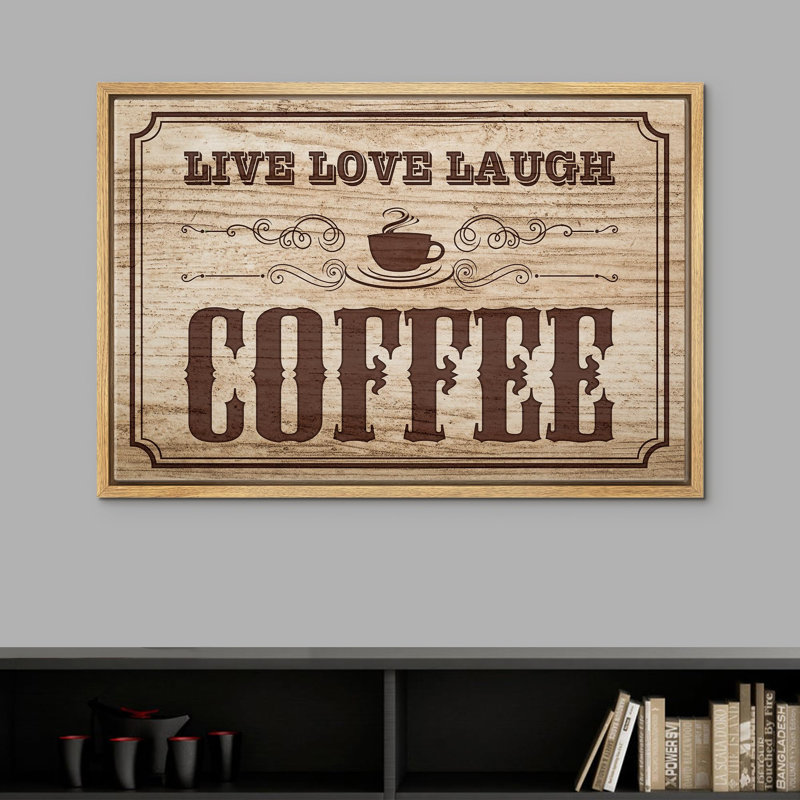 Textual Word " Live Love Laugh ", Natural, 24" H x 36" W