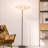 Atlas 64.5 in. Modern LED Energy Efficient Floor Lamp with Unique Resin Round Shade