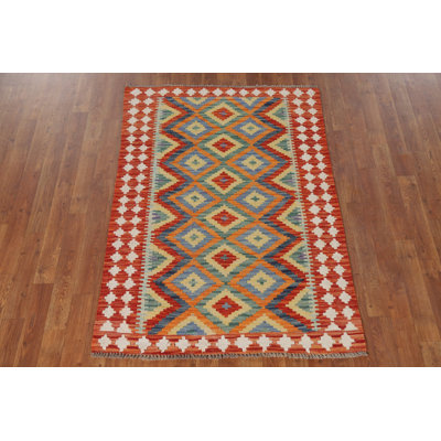 Reversible Wool Kilim Oriental Rug 3x5
