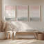Ensemble de 3 impressions Peach Tranquility dans un cadre doré poli, 24 po x 18 po-1293217484-1293217502