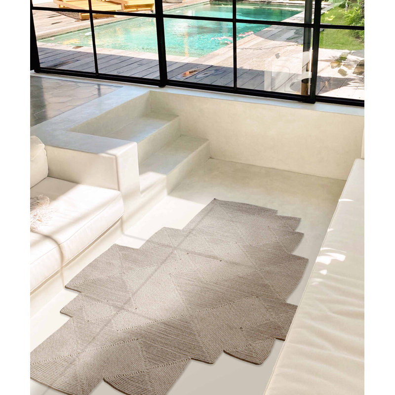 Tapis en coton Novelty Jarkko, Nouveauté 6 pi 7 po x 9 pi 7 po