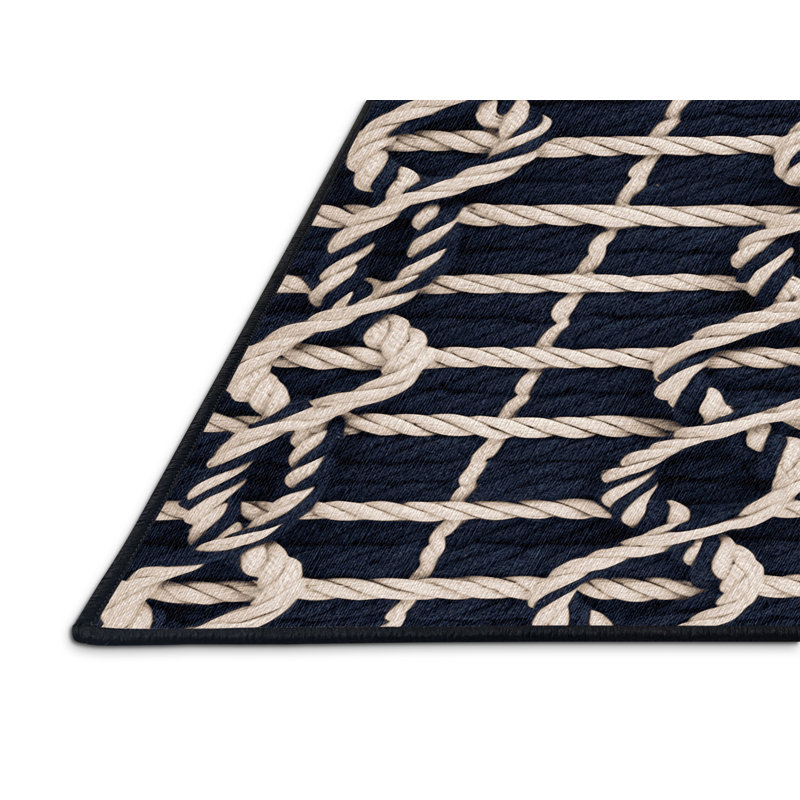  Tapis bord de mer lavable avec nœuds Elite, Rectangle 4pi x 6 pi