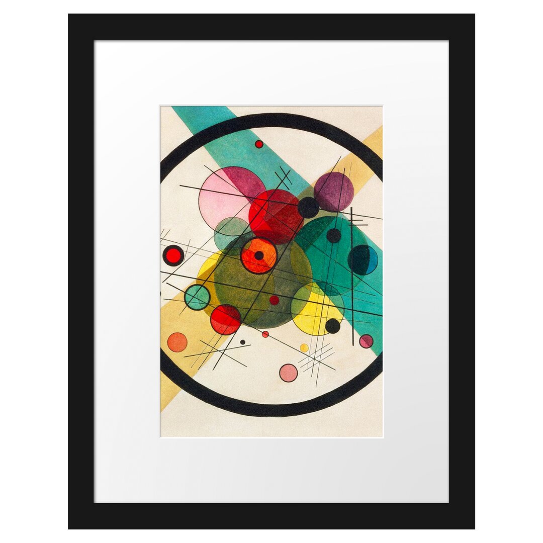 Wassily Kandinsky - Kreise In Einem Kreis - Im Bilderrahmen Mit Galerie-Passepartout