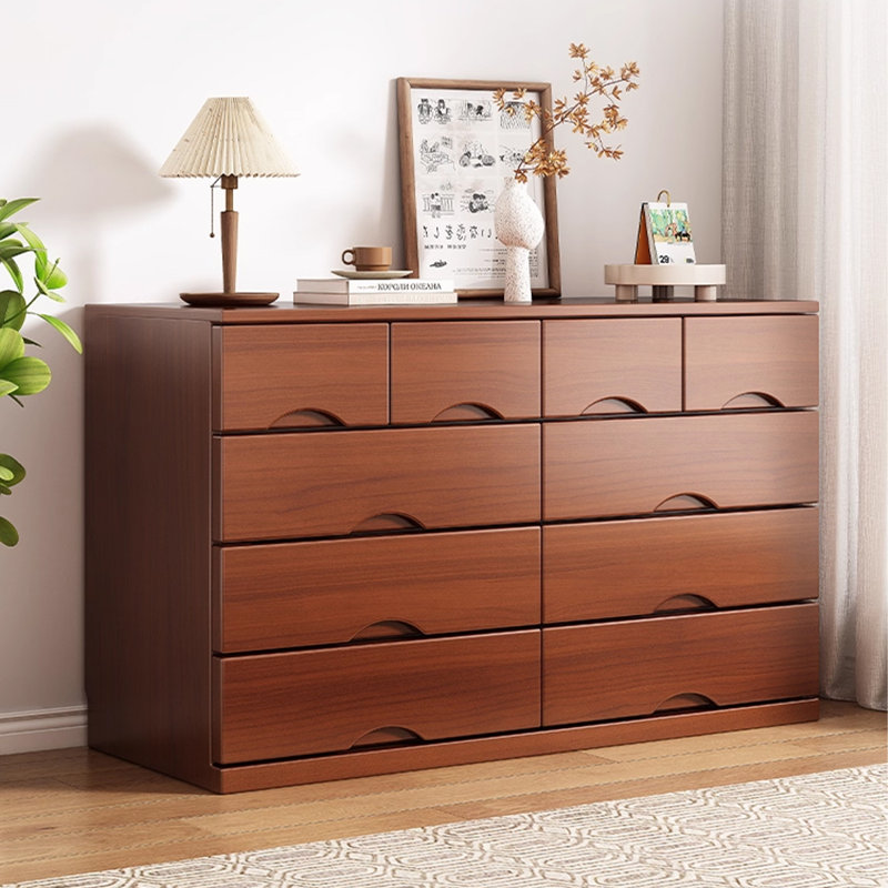 Light-coffee Solid + Manufactured Wood Accent Cabinet