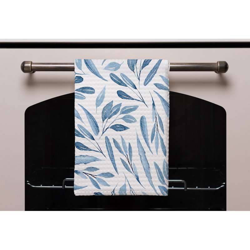 Cotton Floral Waffle Tea Towel Kitchen Towel