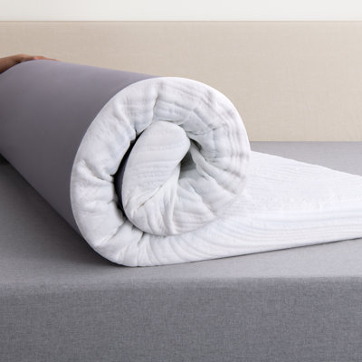 7cm Medium Feeling Memory Foam Mattress Topper Infused With Gel For Comfort Sleep