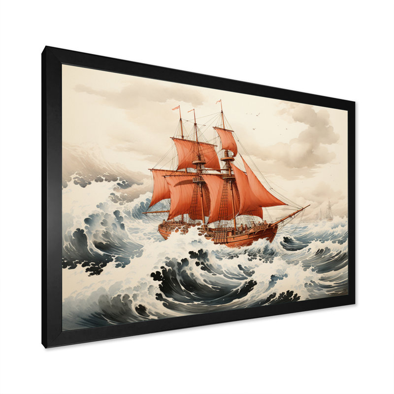 «Master red» sur toile, Cadre photo noir, H 24 po x l 32 po x P 1 po
