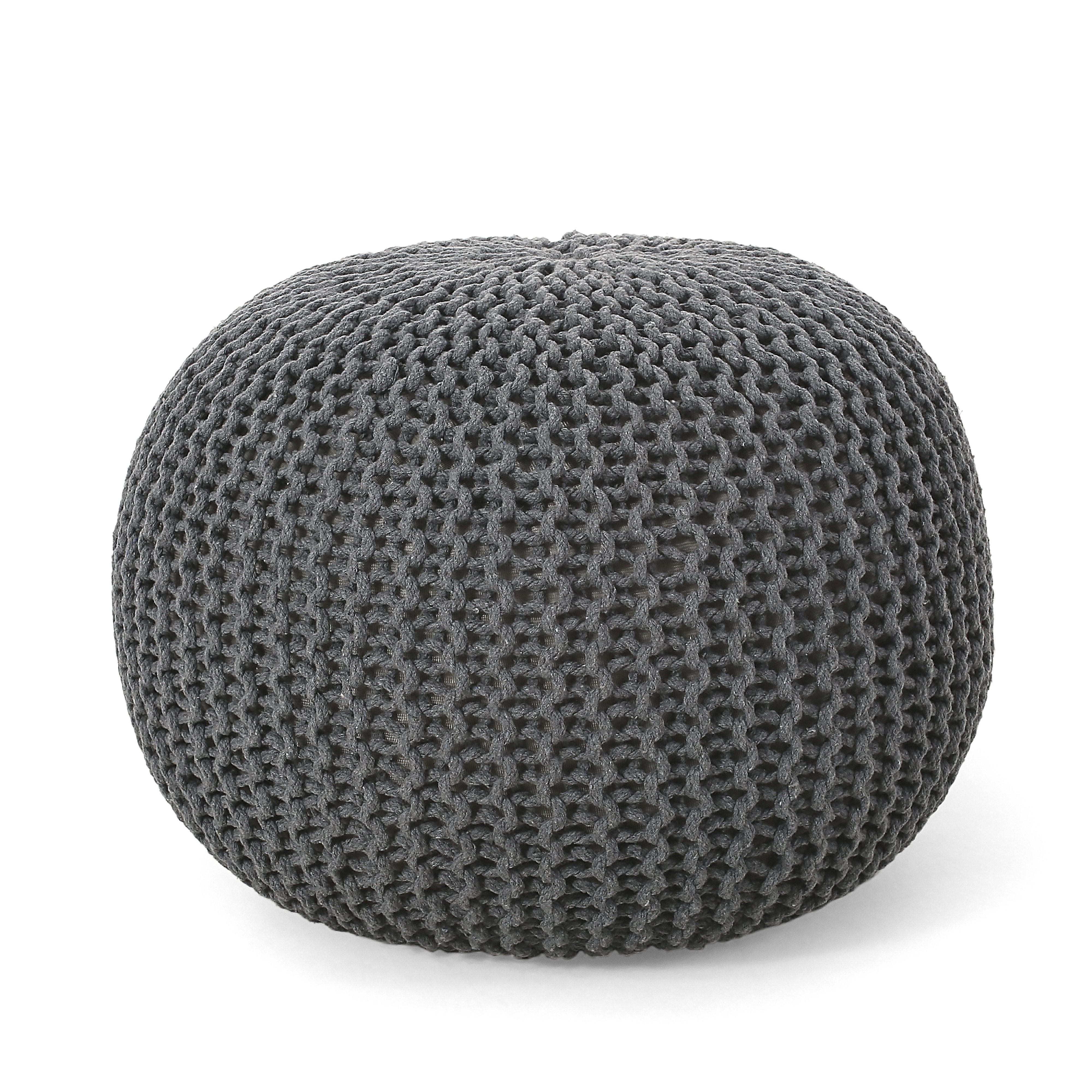 Dakota Fields Cotton Round Pouf | Wayfair