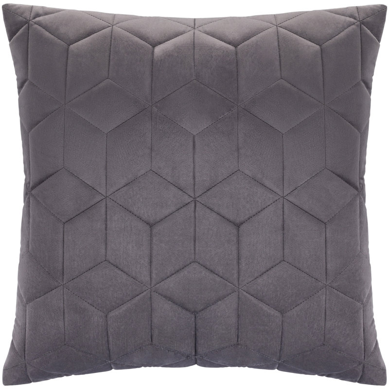 Jocques Velvet Reversible Throw Pillow, 20" x 20", Navy, Pillow Cover Only - No Insert