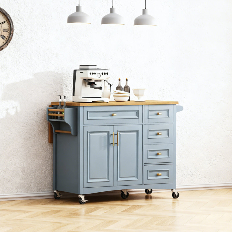 Îlot de cuisine avec abattant, Bleu