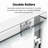 Semi- Shower Door,  Materials Double Sliding 1/4" Thick Glass, Exceptional Durability-124961304