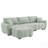 110" Modular Sectional Sofa, L Shape With Extra-Large Seat, Pull-Line Design, Movable Ottoman, High Density Foam, Free Combination-1067438209