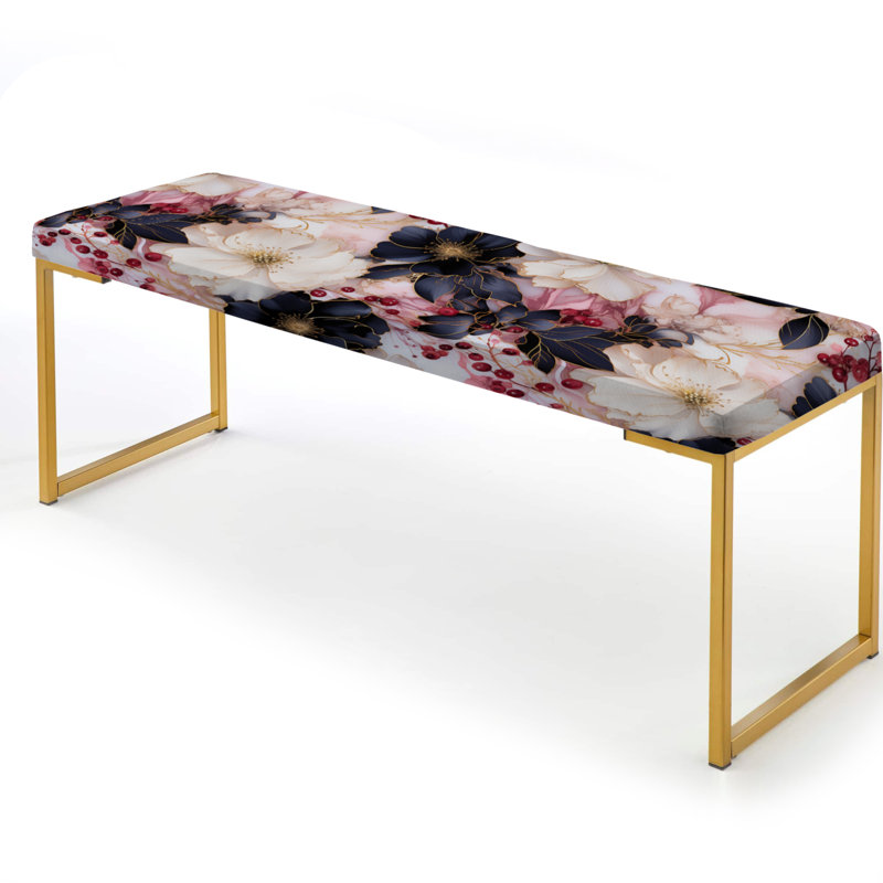 Banc de beauté marbré à motif de marbre doré