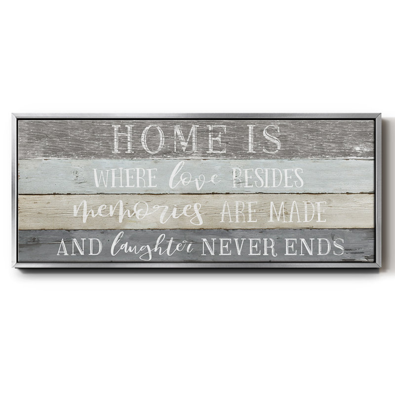 Home is Where- Framed Canvas, 24" H x 60" W