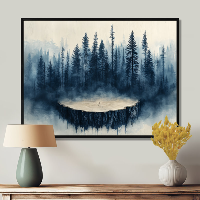 Gizzel - Landscapes Canvas Art Print, H 30 po x l 40 po, Cadre flottant, Noir