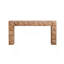 59.06" Rustic Geometric Relief Console Table - Solid Wood & MDF Entryway Table With 3D Carved Details For Living Room/Hallway