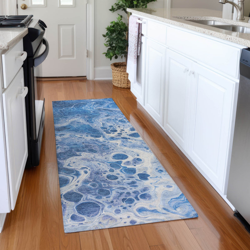 Premium Machine Washable Varroville AMF1705 Abstract Rug, Runner 2'3" x 7'6"