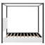Upholstery Canopy Platform Bed With Headboard And Metal Frame-1452122471