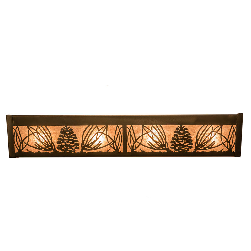 Rustic Lodge 4 - Light Bath Bar, Antique Copper, Silver
