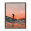 «Woman Surfing at Sunset», art mural encadré par Amelia Noyes-792230825-805136749