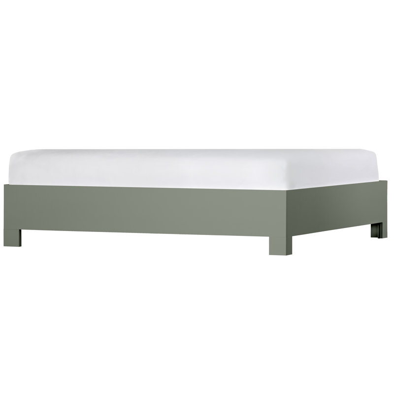 Darien Low Profile Standard Bed, King, Light Gray