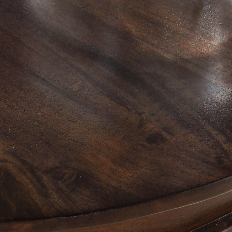 Solid Wood End Table, Dark Brown