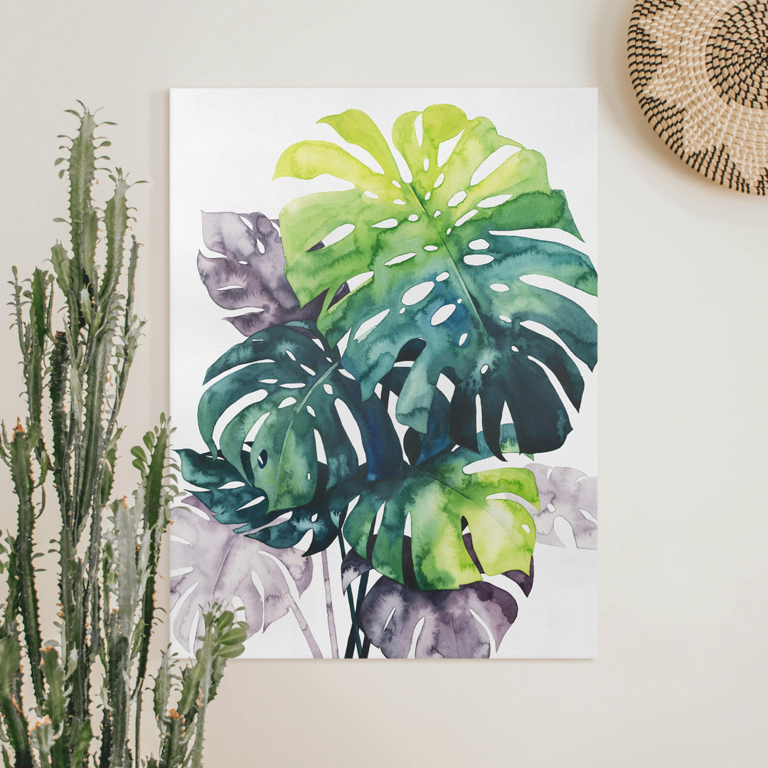 Leinwandbild Exotisches Blattwerk - Monstera