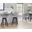 Tabouret de comptoir à hauteur fixe avec pivot
