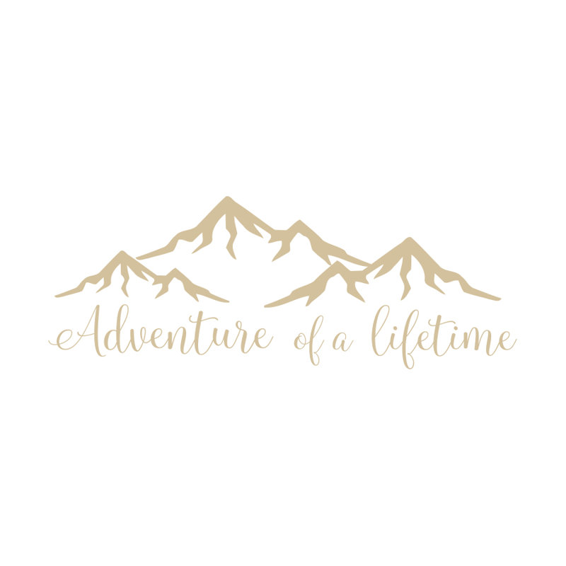 Adhésif décoratif citation «Adventure of a Lifetime», Beige