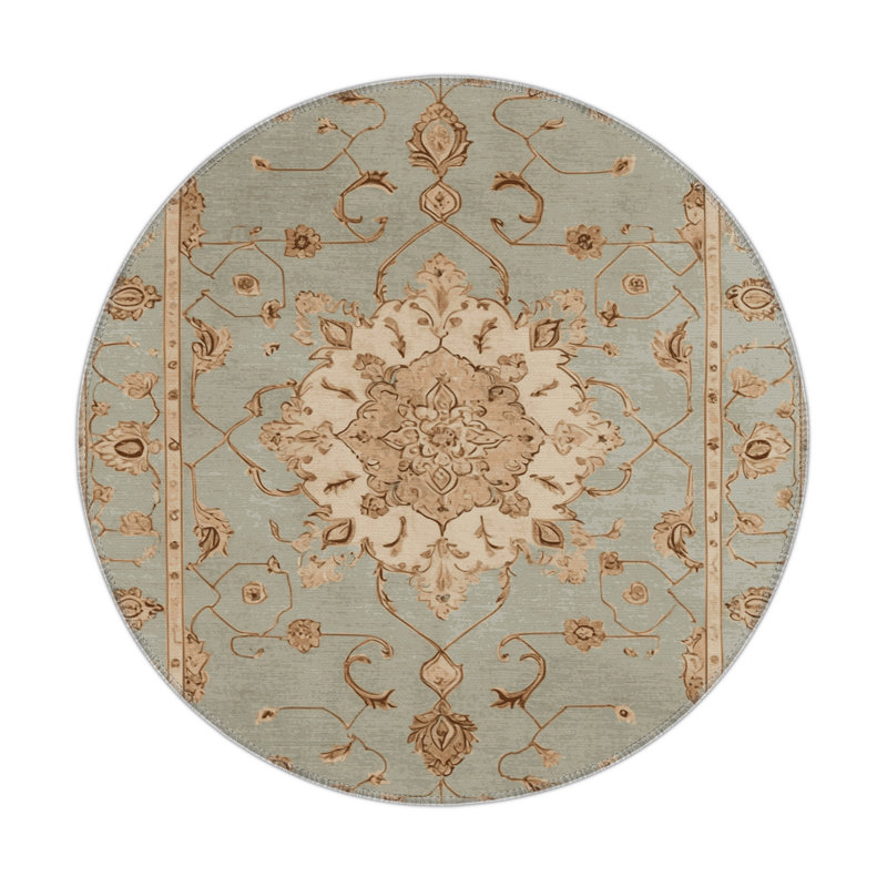 Tapis d'intérieur et d'extérieur Tabriz, Rond 5 pi