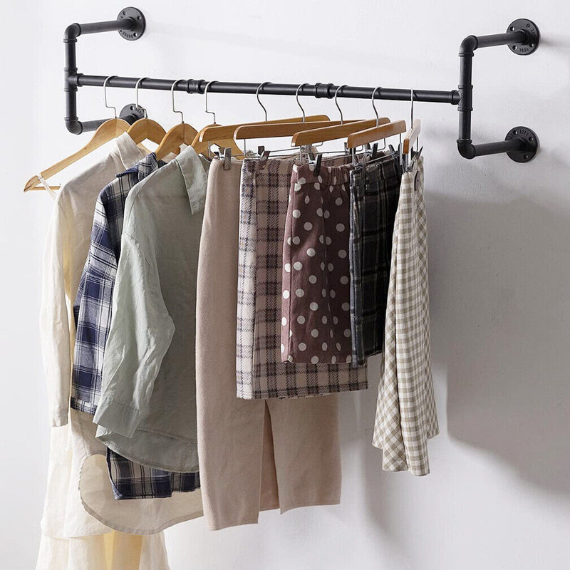 Merissa 109cm Industrial Pipe Clothing Rack