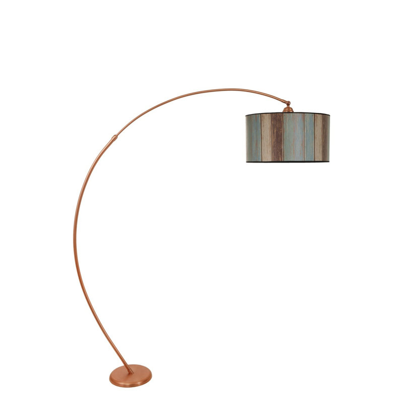 Lampe sur pied arquée 73 po Eisenman, Or rose
