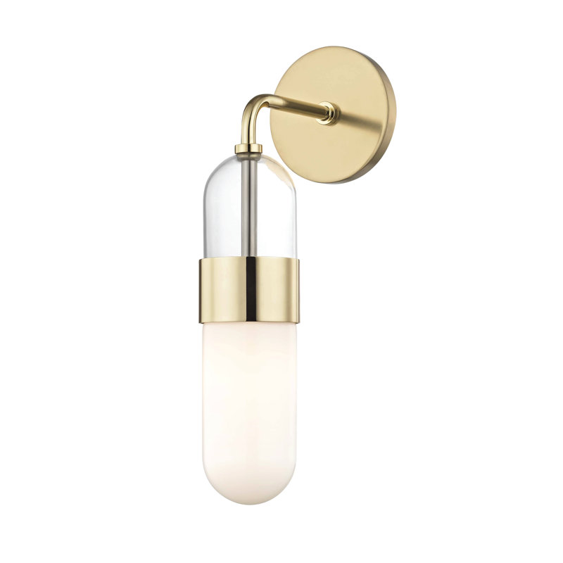 Emilia 1 Light Wall Sconce, Polished Brass