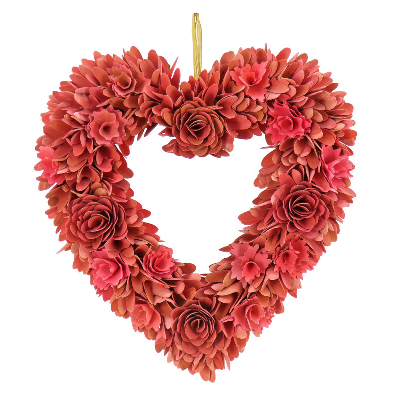 Couronne en bois 19 po, Rose