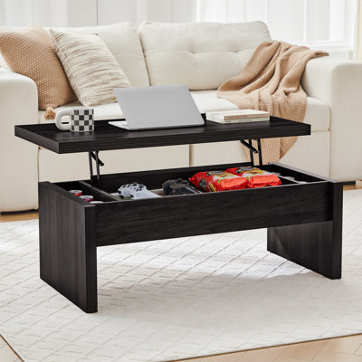 Table basse à plateau relevable avec rangement