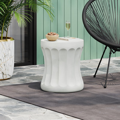 Table d'appoint ronde en béton léger Lennon