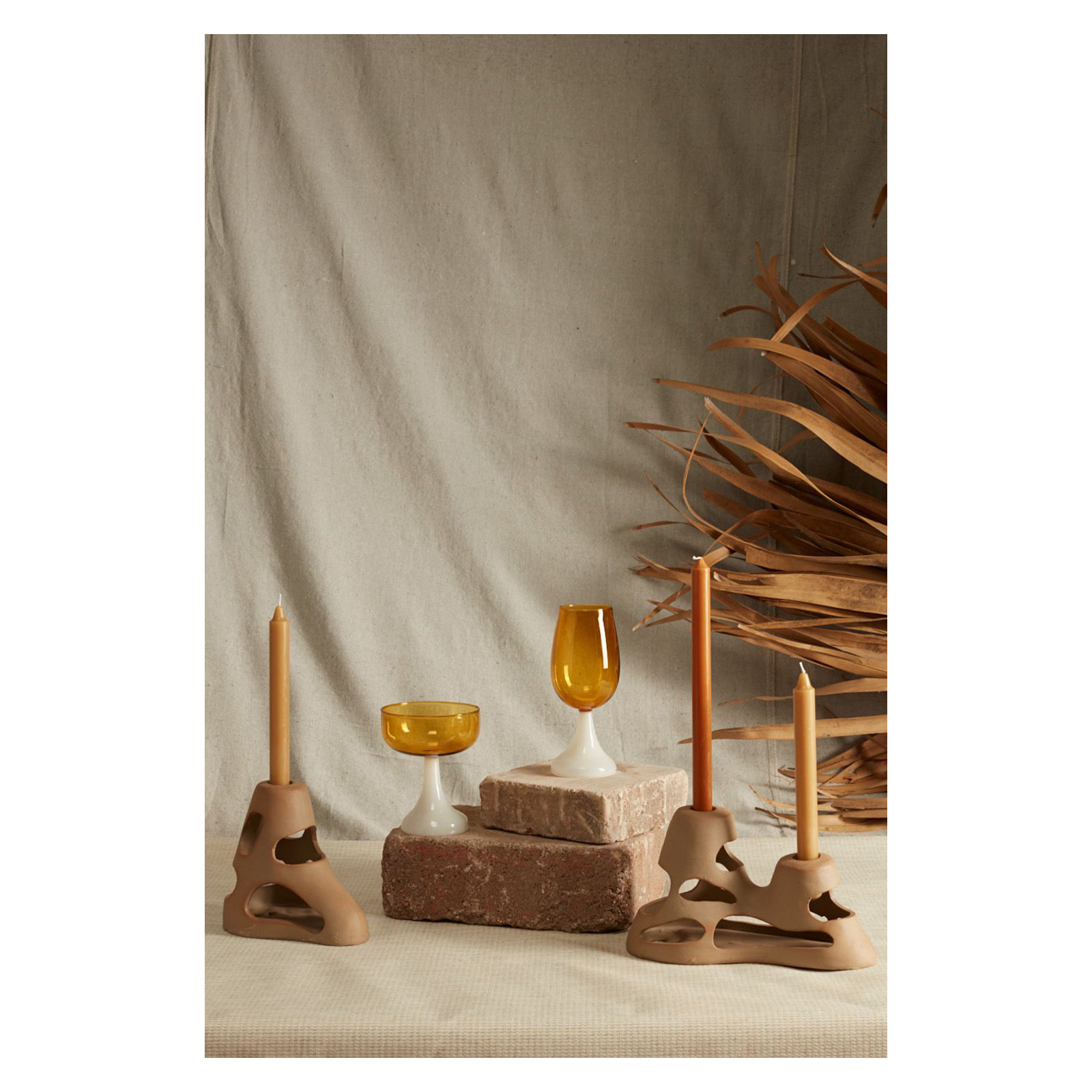 6" Ceramic Tabletop Candlestick
