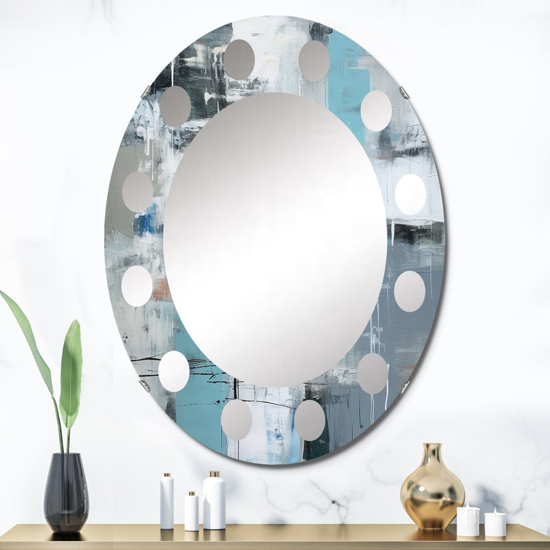 Crissay - Miroir mural moderne ovale, 36 po x 24 po