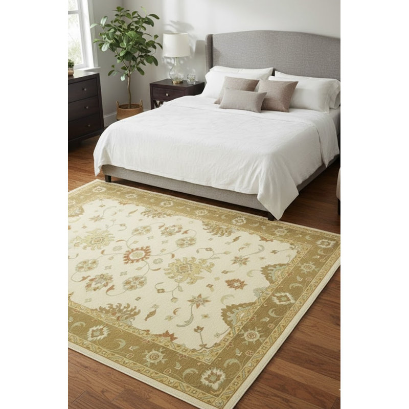 Tapis crème en laine noué à la main Cameron-John