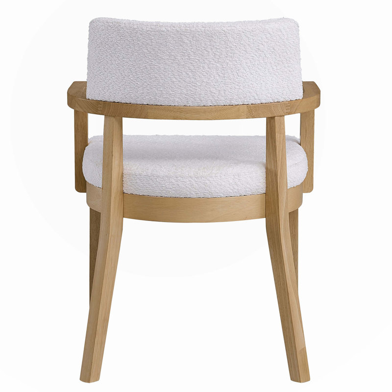 Chaise d'appoint moderne avec revêtement en chêne et blanc (ensemble de 2)