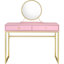 Meuble-lavabo 2 tiroirs avec miroir et plateau à bijoux
