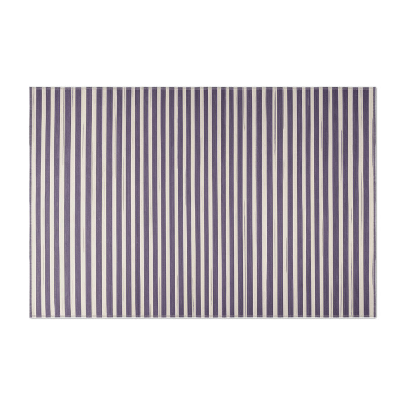 Tapis intérieur / extérieur mauve HorizontalStripes, Rectangulaire 3 pi x 5 pi