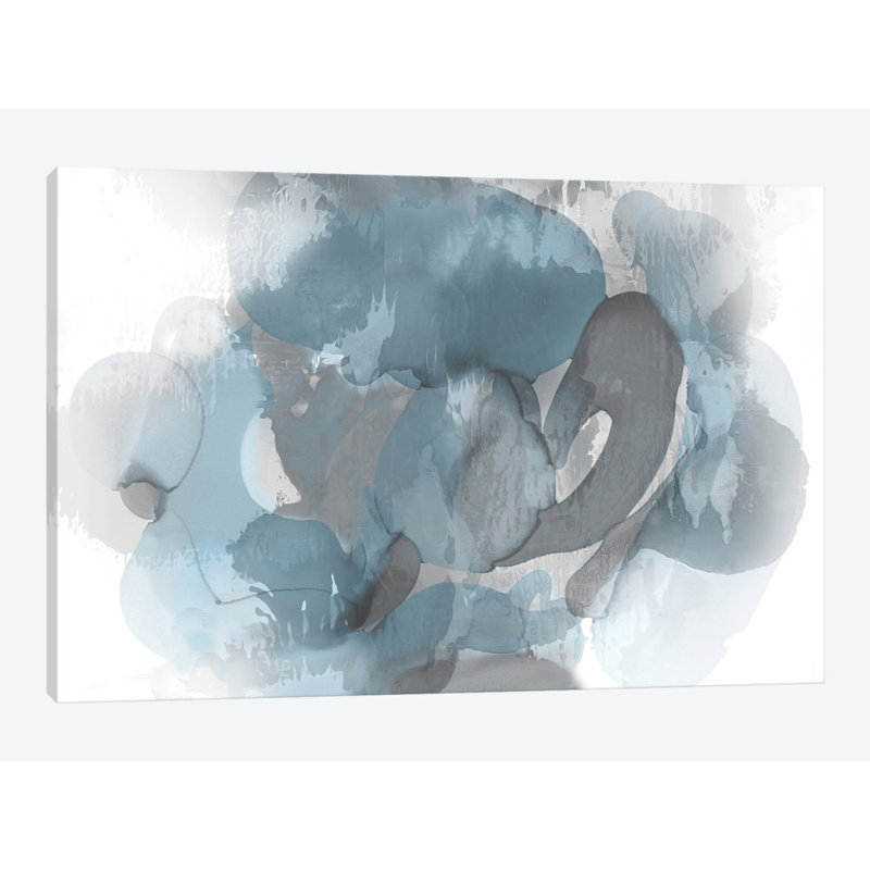" Aqua Flow II " by Kristina Jett, 26" H x 40" W x 1.5" D, Wrapped Canvas