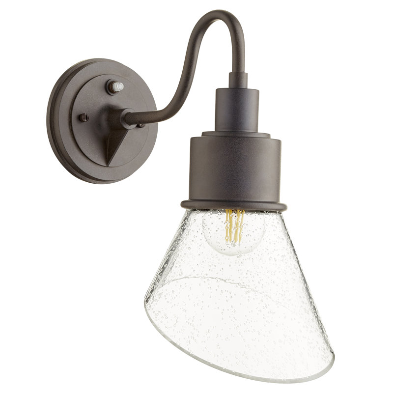 Markeith Aluminium Wall Light, Oiled Bronze, 15.5" H x 8.5" W x 16" D