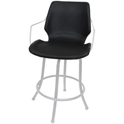 Swivel Upholstered Counter Stool with Metal Frame