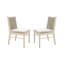 2 chaises en bois pour 2 personnes, avec coussins de salle à manger élégants et modernes pour 2 personnes