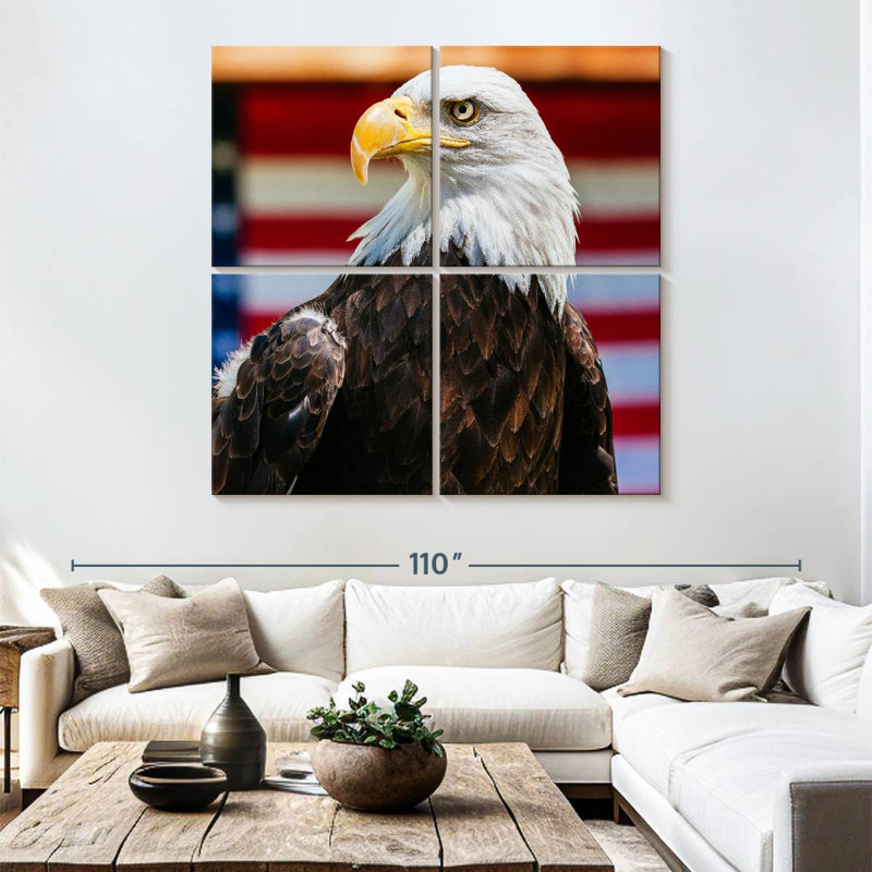 Brampt Mighty US Bald Eagle, 74" H x 74" W