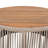 Rustic Industrial Table Set,Coffee Table & Side Table With Woven Rope Design, Stylish Table Set