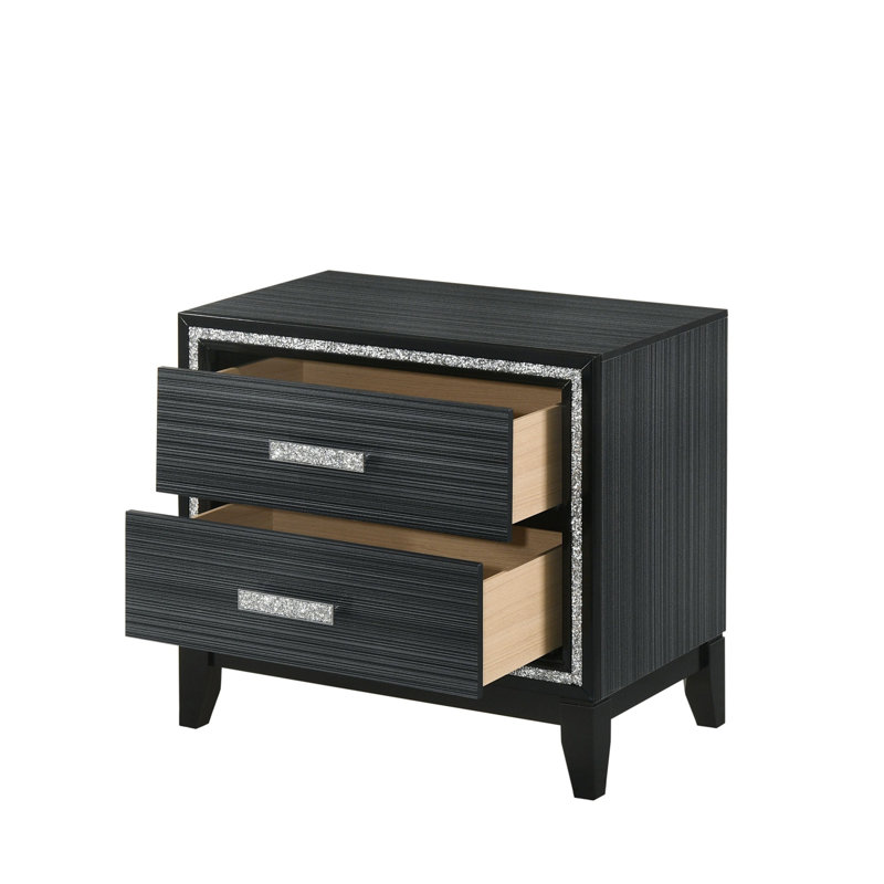 Table de chevet Modern Elegance, Noir
