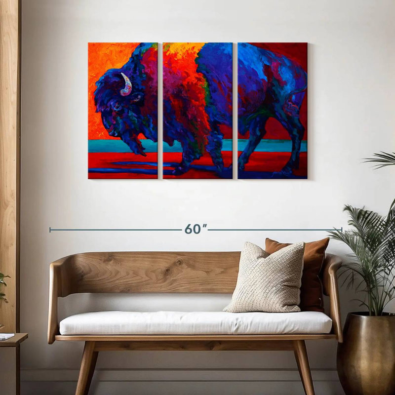 Abstract Bison, 28" H x 45" W
